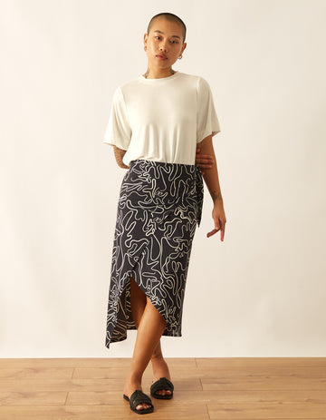 It's A Swirl Midi Skirt