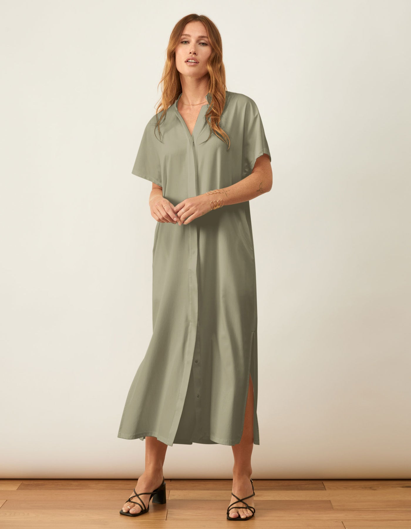 Aday Women's Anywhere Maxi Shirt Dress | Ecolife Aday Women's Anywhere Maxi Shirt Dress | Ecolife