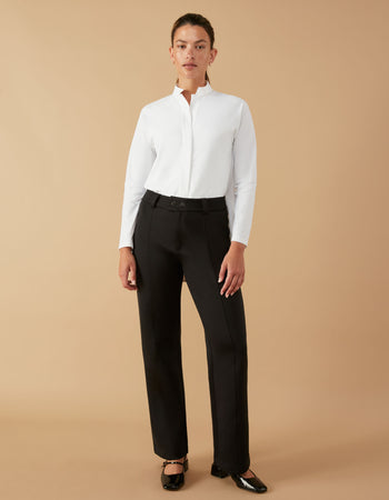 Wvapzxx PU Straight Pants Women Slim Stretch Bodycon Trousers Office Lady  Commute High Waist Leather Pants Black at Amazon Women's Clothing store