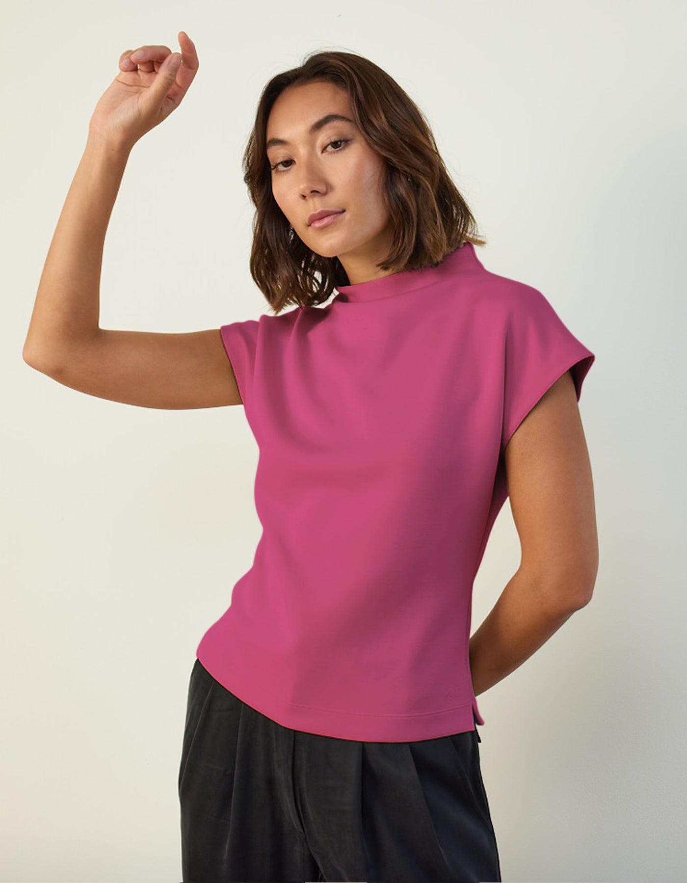 Picture of Cap Sleeve Mock Neck Top - Women's