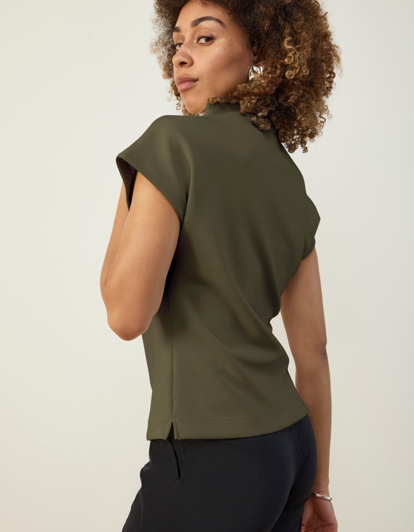 Cap Sleeve Mock Neck Top (2-Pack)