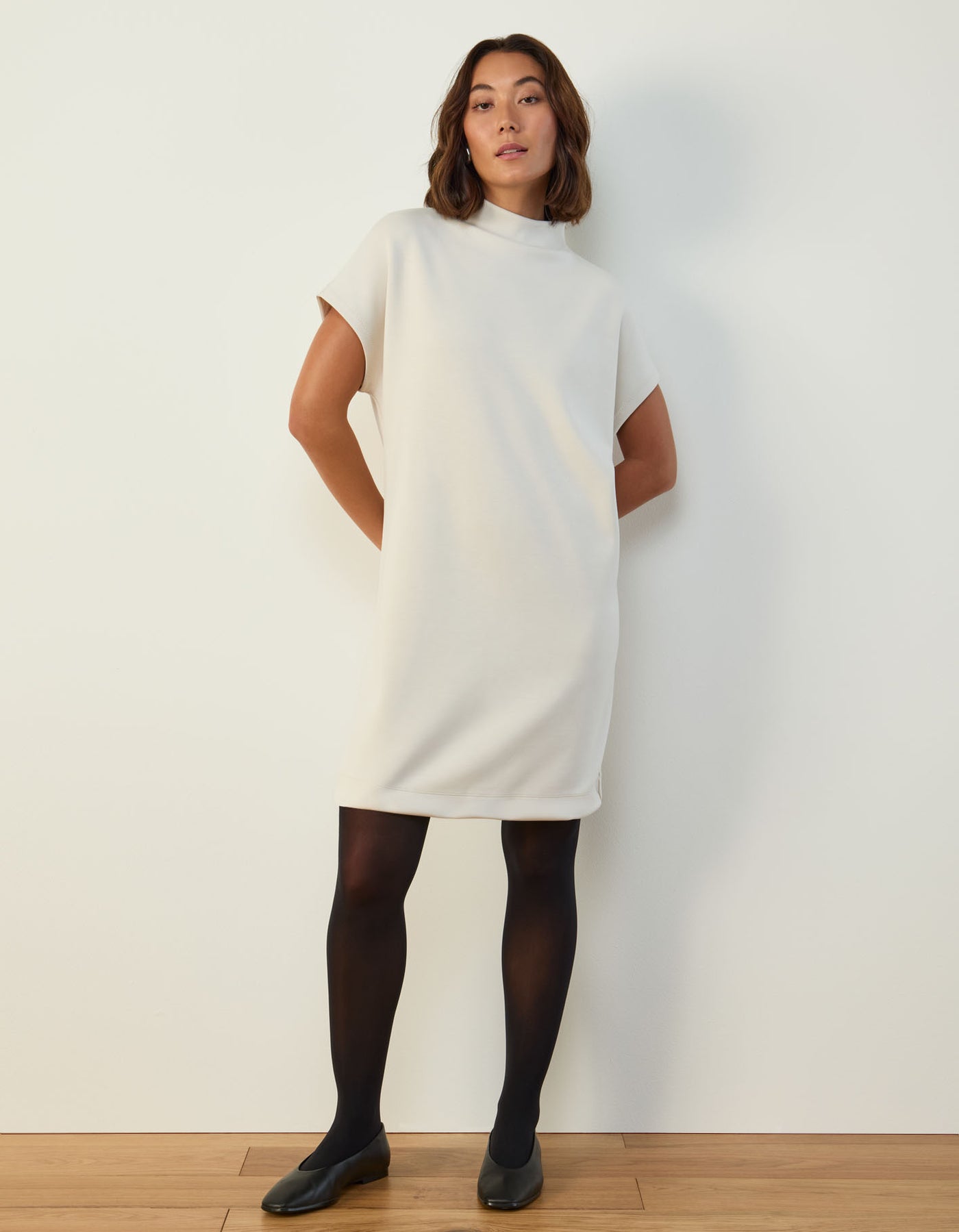 Aday Women's Mock Neck Shift Dress | Ecolife