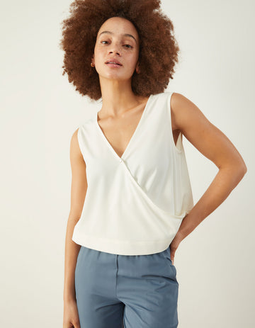 Dressy wrap top cheap