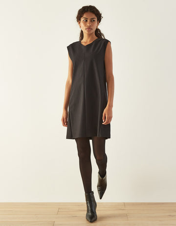 Pinstripe shift dress top