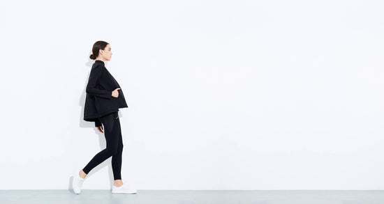 The little black jacket - inspired by a classic black bomber made from recycled materials. Technical apparel by ADAY