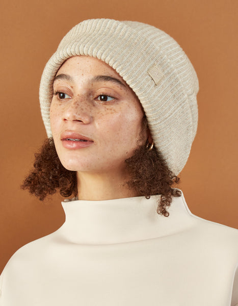 BOSS - Ribbed beanie hat in responsible virgin wool